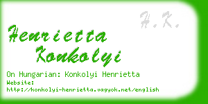 henrietta konkolyi business card